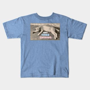 “Tired Cat - Deep Sleep and Purring” Kids T-Shirt